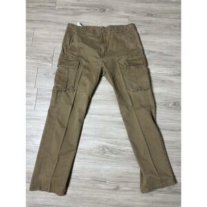 Levi's Cargo Pants Mens 38 x 34 Khaki Cotton Canvas Hiking Safari Pockets